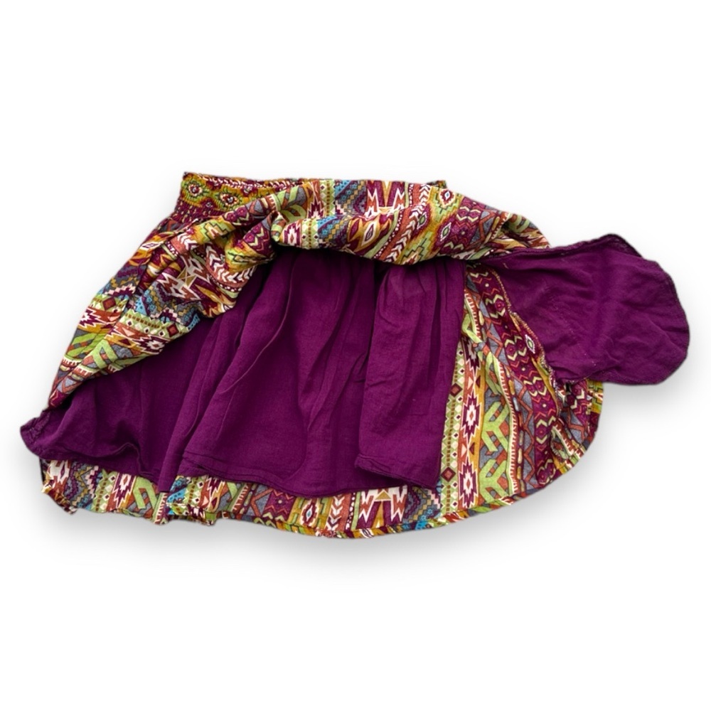 I Love H 81 Tribal Printed Skirt With 2 Side Packets - Picture 4 of 5